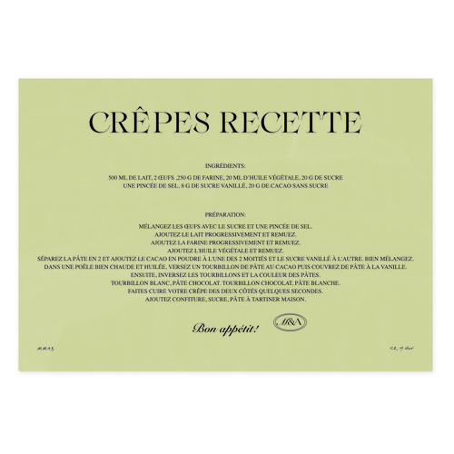 Crêpes recette 포스터
